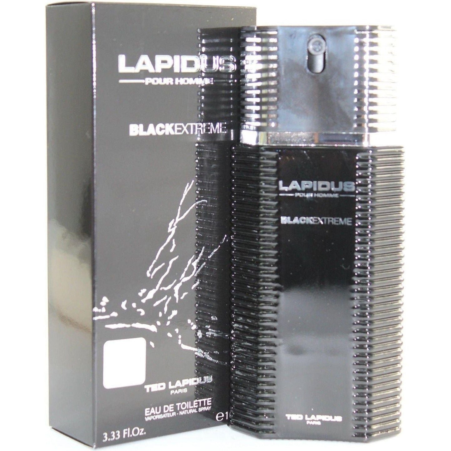 LAPIDUS POUR HOMME BLACK EXTREME for Men 3.3 oz 3.4 edt New in Box