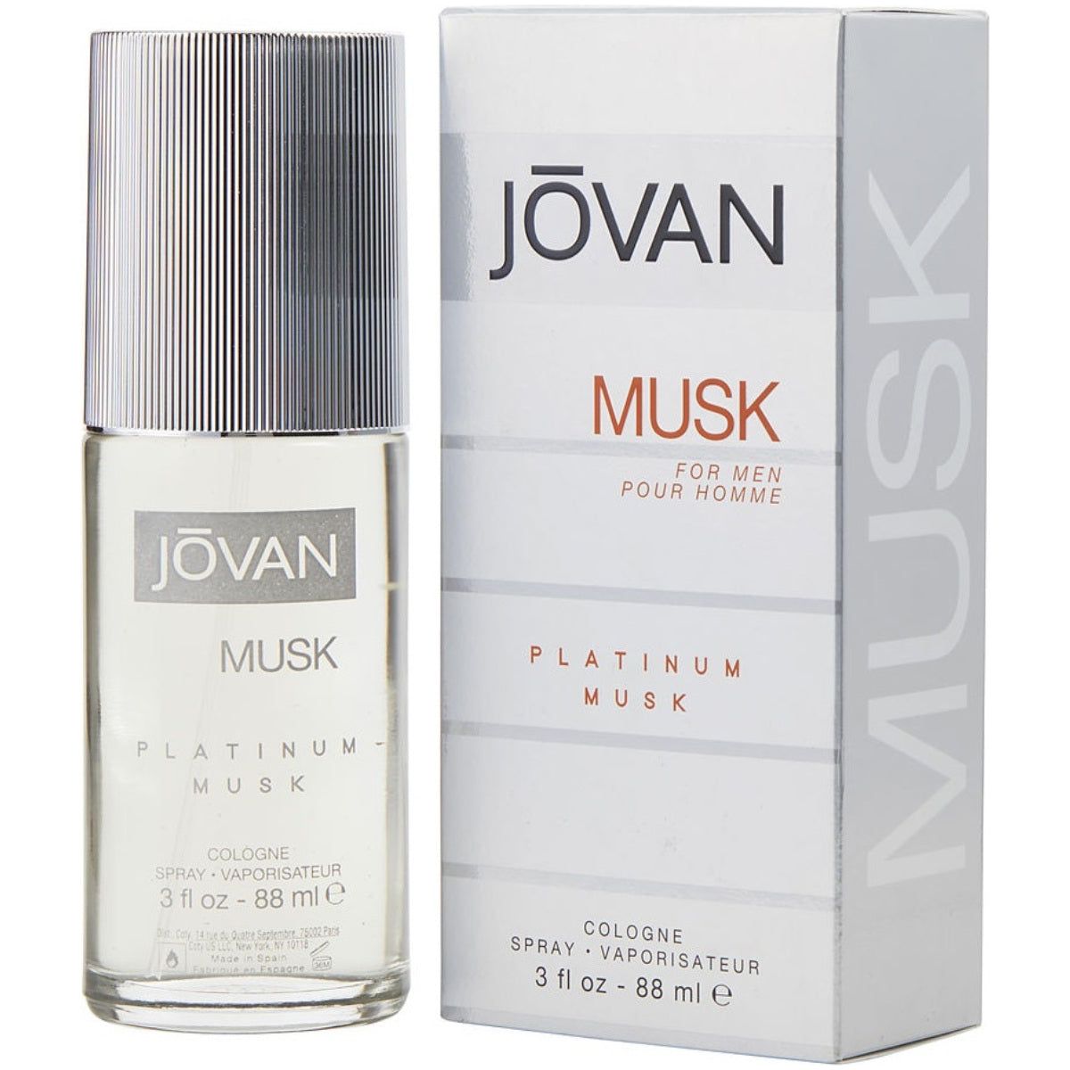 Jovan Platinum Musk by Jovan cologne for men EDC 3.0 oz New in Box