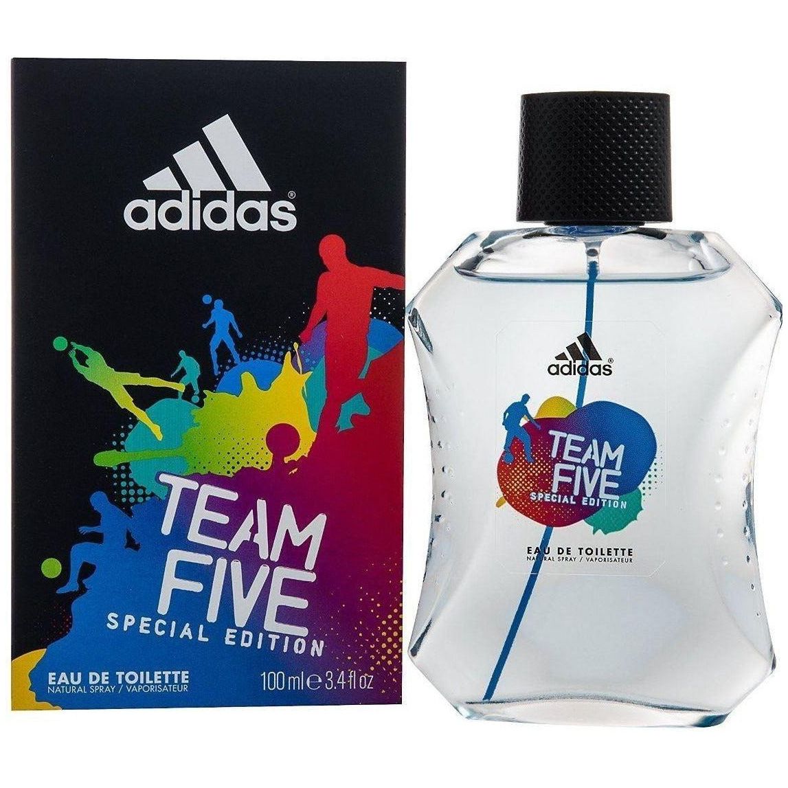 TEAM FIVE Adidas men cologne edt 3.4 oz 3.3 NEW IN BOX