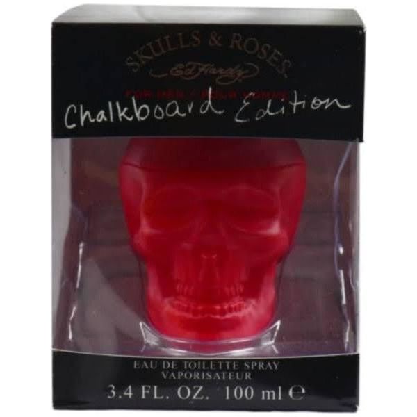 Ed Hardy SKULLS AND ROSES Chalkboard Christian Audigier edt 3.4 / 3.3 oz men NEW in BOX