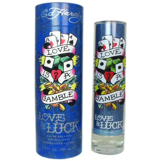 LOVE & LUCK Ed Hardy by Christian Audigier 3.4 / 3.3 oz EDT for Men New In Box